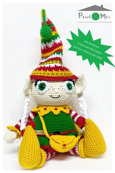 Ella The Christmas Elf - Amigurumi Crochet Pattern