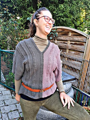 Häkelanleitung kuscheliger Damen Slipover "Fisch-Gretchen"