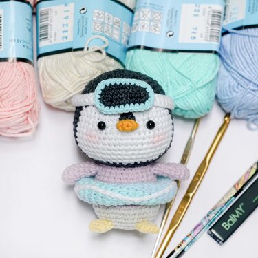 Penguins go swimming English PDF pattern - Crochet