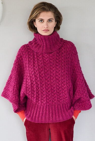 Quergestrickter Hebemaschenpulli - Bild 2