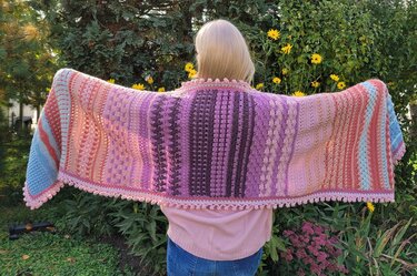 Anleitung zum Häkeln - Decke, Stola, Tuch, Schal, Schultertuch häkeln