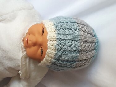 Strickanleitung Babymütze, Baby-Mütze, ca. 3 - 8 Monate - Bild 11