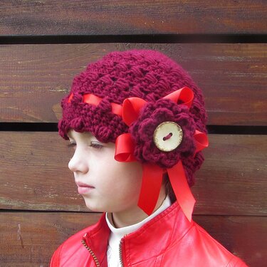 Hat crochet pattern warm cap