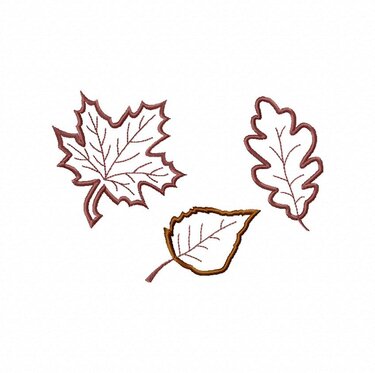 Stickdatei Applikation Blättertrio - Sticken