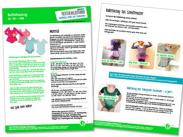 leotard pattern ballet suit girls • sewing PDF • sizes EU 92 - 158 (= US 2-13)