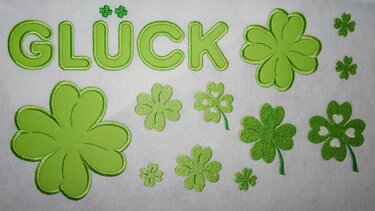 Glücksklee Stickdatei Kleeblatt Klee - Sticken