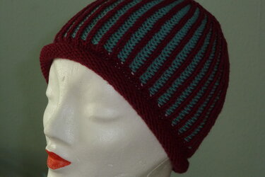 Mütze mit Patentmuster gestrickt - Bild 3