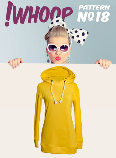 !WHOOP NO 18 Hoodie Schnittmuster & Nähanleitung Gr. 32-46