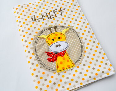 Stickdatei Giraffe doodle 4er SET 10x10cm - Sticken