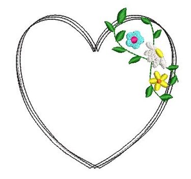 Stickdatei Blumenranken für den 10x10cm Rahmen - Sticken