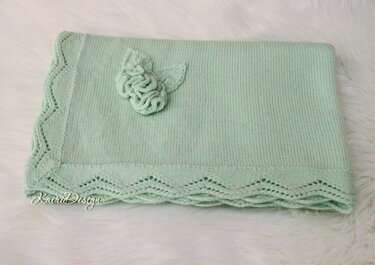 Machine knitting pattern of the baby blanket