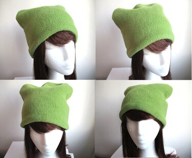winter fleece beanie sewing pattern, 6 sizes