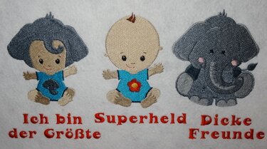 Baby Elefant Stickdatei - Sticken