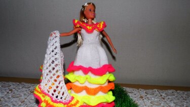 Strickanleitung Kleid Samba für Modepuppen 29cm