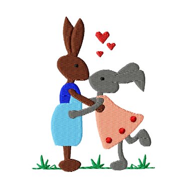 Stickdatei "Osterhasen“ Rahmen 10 cm x 10 cm - Sticken