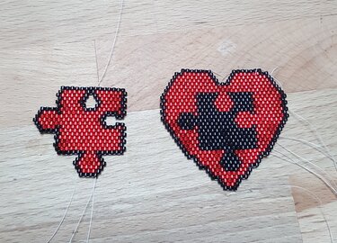 Schmuckanhänger Puzzleteil - Basteln