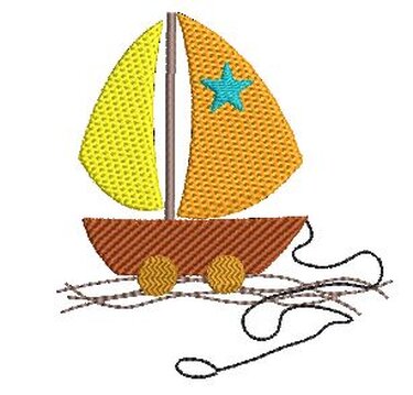 Stickdatei Boot Vollstick 3er SET 10x10cm - Sticken