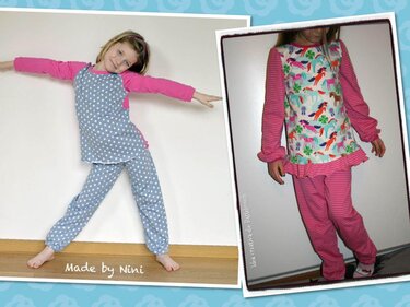 Kinderpyjama / Nachtwäsche *MOONLIGHT* von klecksMACS - Nähanleitung / E-Book in PDF