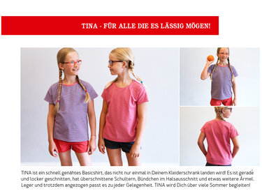 TINA • Lässiges Basicshirt mit kurzen Ärmeln,  e-book - Nähen