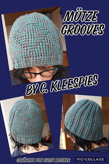 Häkelanleitung für die Mütze "Grooves", unisex, für alle Größen