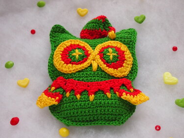Christmas Elf Owl - Crochet