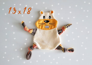 Stickdatei Hamster Kuscheltuch ITH in drei Größen - Sticken