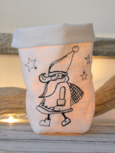 ITH Lichterbeutel Weihnachten für ein LED Licht 13x18cm - Sticken