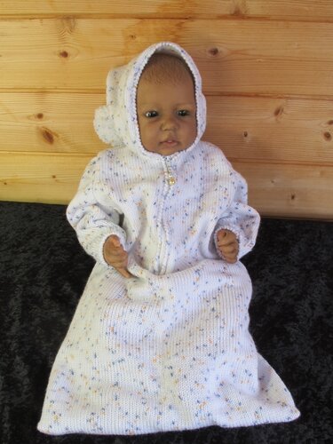 Strickanleitung Kuschelsack Gr. 50 für Baby und Reborn - Bild 3