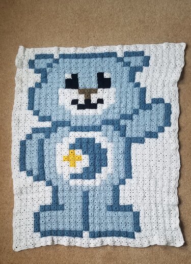 Pattern Care Bear Blanket - Crochet