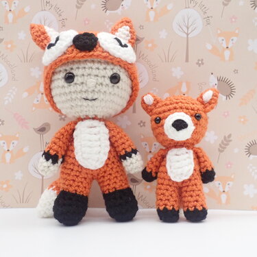 Felton in Fox Costume- Crochet Amigurumi Pattern- English