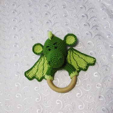 Crochet baby rattle dragon pattern