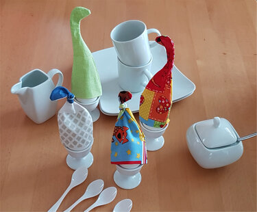 Stickdatei "Eierhut" Rahmen 13 cm x 18 cm - Sticken