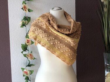 Strickanleitung Tuch Popcorn