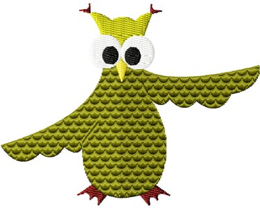 Stickdatei "Eulenglück" Rahmen 10 cm x 10 cm - Sticken