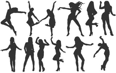 Tanz Dancing 1.0 Silhouette Stickdatei - Sticken