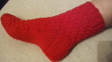 Socke Spiralzopf-fake - Stricken