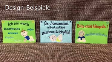 ITH Stickdateien Babyschilder für den 13x18 Rahmen - Sticken