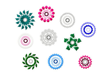 Stickdatei Knöpfe und Ösen, 10 verschiedene Motive - Sticken