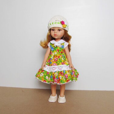 Doll dress Paola Reina outfit pattern - Sewing
