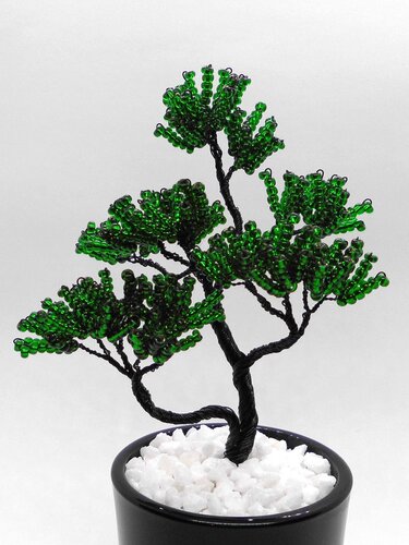 Zen Garden Bonsai Baum aus Perlen und Draht Anleitung - Basteln