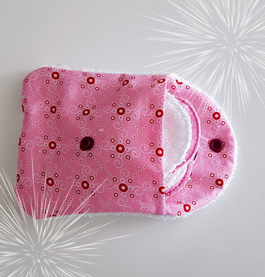 Stickdatei Kosmetiktasche mit sechs AbschminkPads Rahmen 13x18 cm, ITH, - Sticken