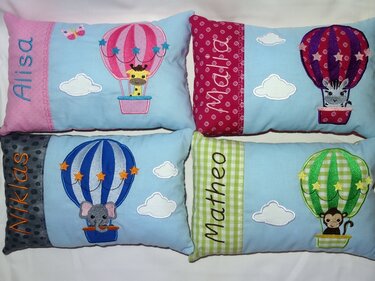 Ballon Tiere Stickdatei Kissen ITH - Bild 3