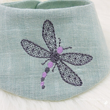 Stickdatei Halstuch Libelle Lace ITH 18x30 - Sticken