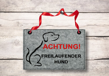Stickdatei Türschild Hund, 13 cm x 18 cm - Sticken