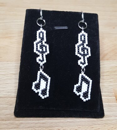 Noten und Notenschlüssel / Anhänger / Ohrringe / Schlüsselanhänger - Basteln