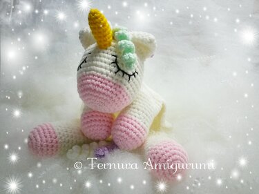 crochet pattern CUDDLY UNICORN pdf ternura amigurumi english- deutsch- dutch