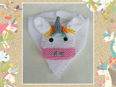 Strickanleitung Babytuch Einhorn - schnell gestrickt, leicht erklärt. Tragbar 0-9 Monate