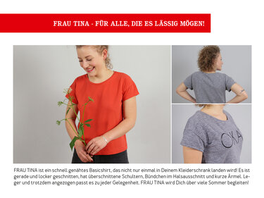 FRAU TINA • Basicshirt mit kurzen Ärmeln, e-book - Nähen