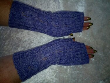 Handstulpen Blätterranken - Stricken