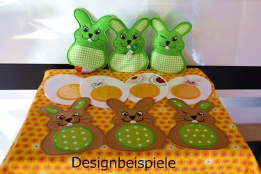 ITH Stickdatei Oster-Deko Filz/Kunstleder für den 13x18 Rahmen - Sticken